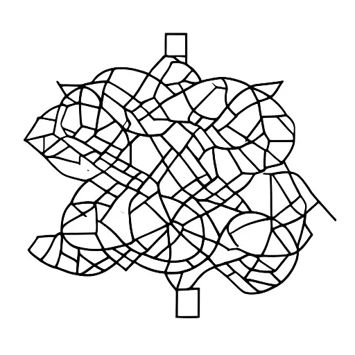 rectangle with Japanese Lattice  tattoo design idea