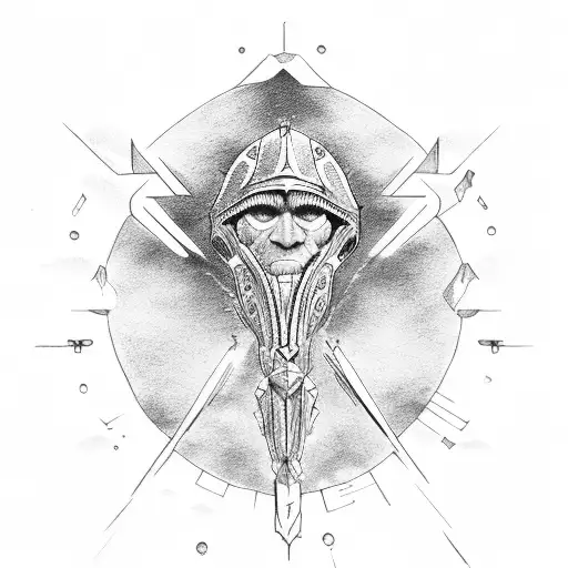 David and Goliath tattoo design idea