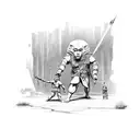 David and Goliath tattoo design idea