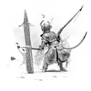 David and Goliath tattoo design idea