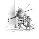 David and Goliath tattoo design idea