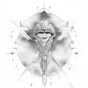 David and Goliath tattoo design idea