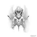 David and Goliath tattoo design idea