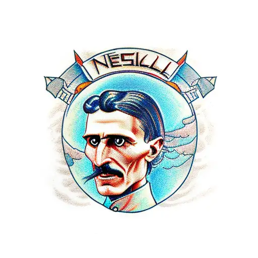 nikola tesla tattoo design idea