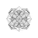 three interlinked triangles using simple lines and dots  tattoo design idea