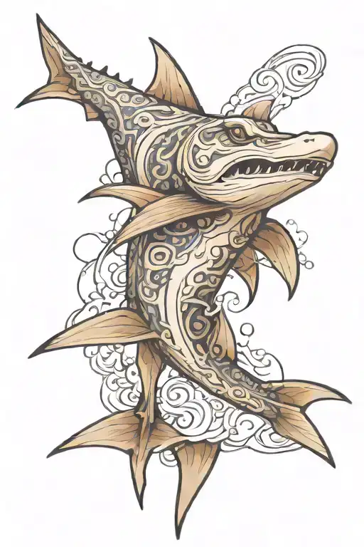 hammerhead shark tattoo design idea