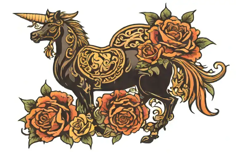 western style tattoos, hand tooled tattoo design idea