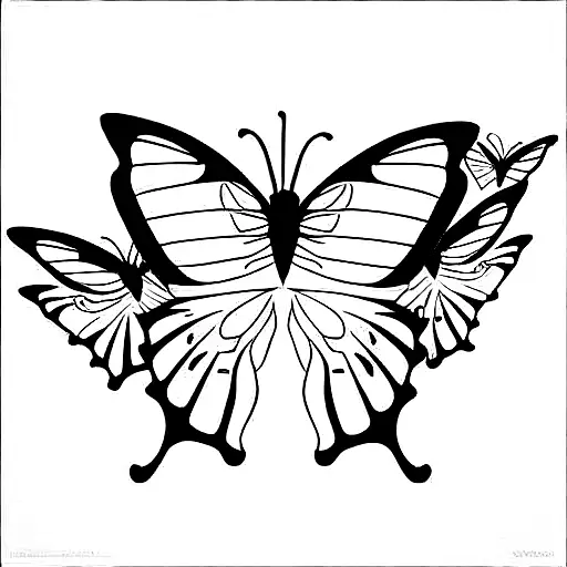 tornado with butterflys in it tattoo design idea