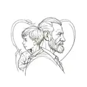 Tattoo of father and son whose father died tattoo design idea