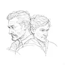 Tattoo of father and son whose father died tattoo design idea