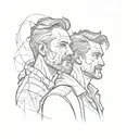 Tattoo of father and son whose father died tattoo design idea