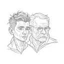 Tattoo of father and son whose father died tattoo design idea