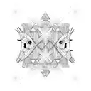 woodpecker kalidescope tattoo design idea