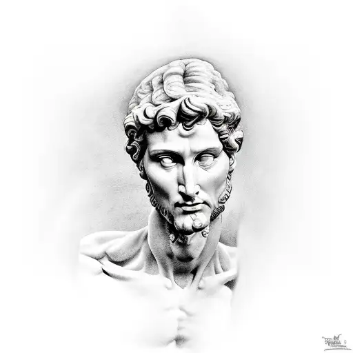 michelangelo of david tattoo design idea