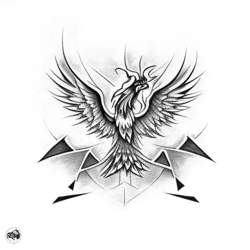 Tribal Phoenix Tattoo Idea Blackink Ai 4025