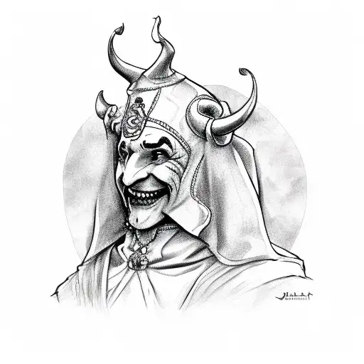 jester tattoo design idea