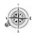 Compass coordinates tattoo design idea