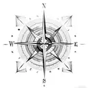 Compass coordinates tattoo design idea