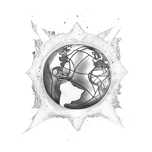 combination earth and water elements black tattoo  tattoo design idea