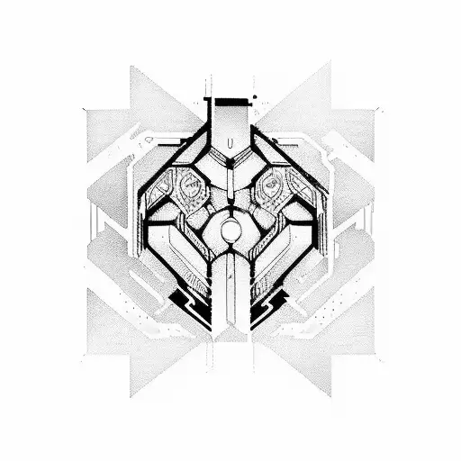 Cyberpunk 2077 sleeve linework tattoo design idea