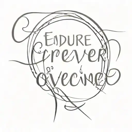 endure, persevere, overcome tattoo design idea