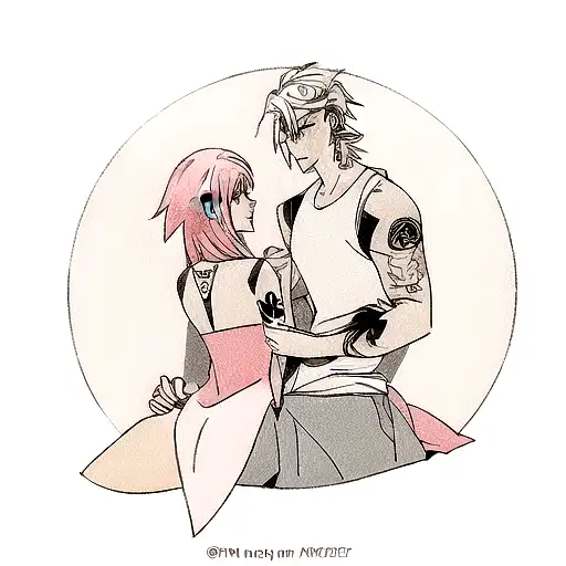 female virgo and male Pisces couple tattoo  tattoo design idea