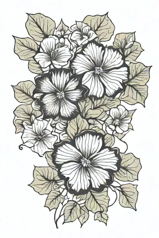nasturtium tattoo design idea