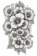 nasturtium tattoo design idea