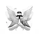  stadium swallow  tattoo design idea