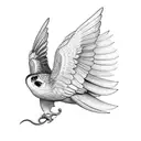  stadium swallow  tattoo design idea