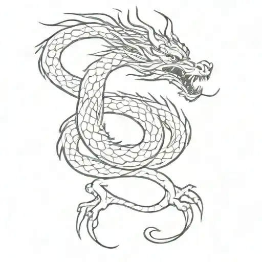Chinese dragon vet nurse tattoo design idea