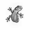 gecko a crete tattoo design idea