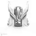 thors hammer tattoo design idea