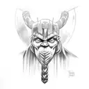 thors hammer tattoo design idea