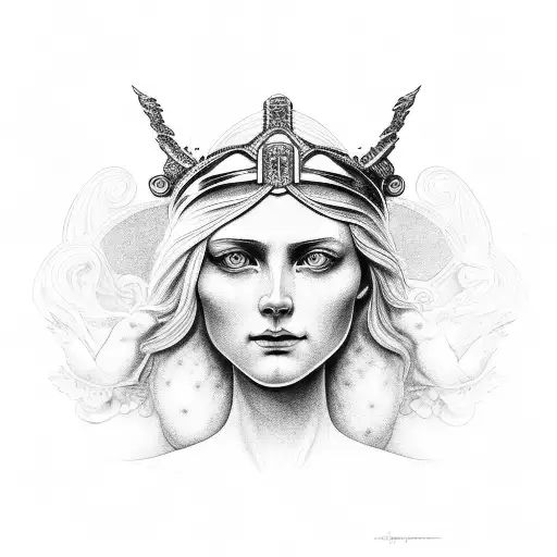 Aletheia goddess of truth tattoo design idea