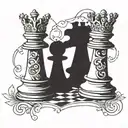chess pieces tattoo design idea