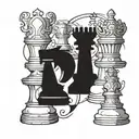 chess pieces tattoo design idea