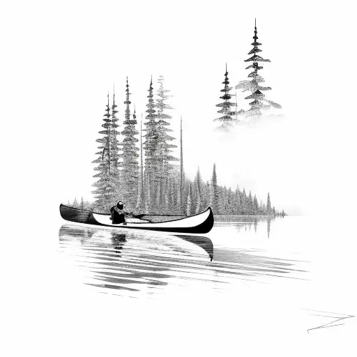boundary waters canoe area tattoo design idea
