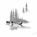 boundary waters canoe area tattoo design idea