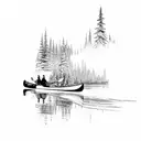 boundary waters canoe area tattoo design idea