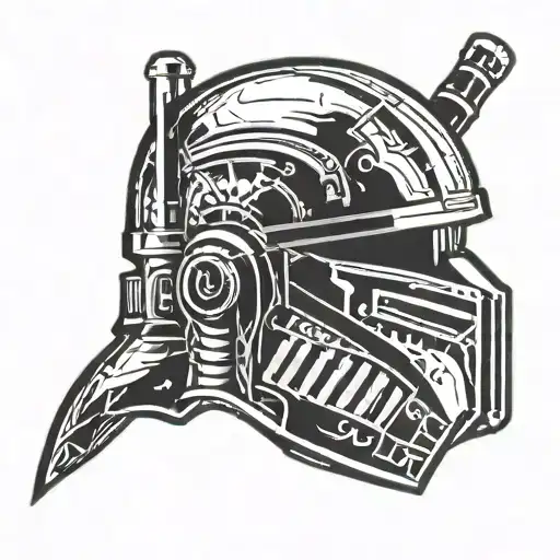 Michigan State Spartan helmet combined with a Star Wars lightsaber tattoo design idea