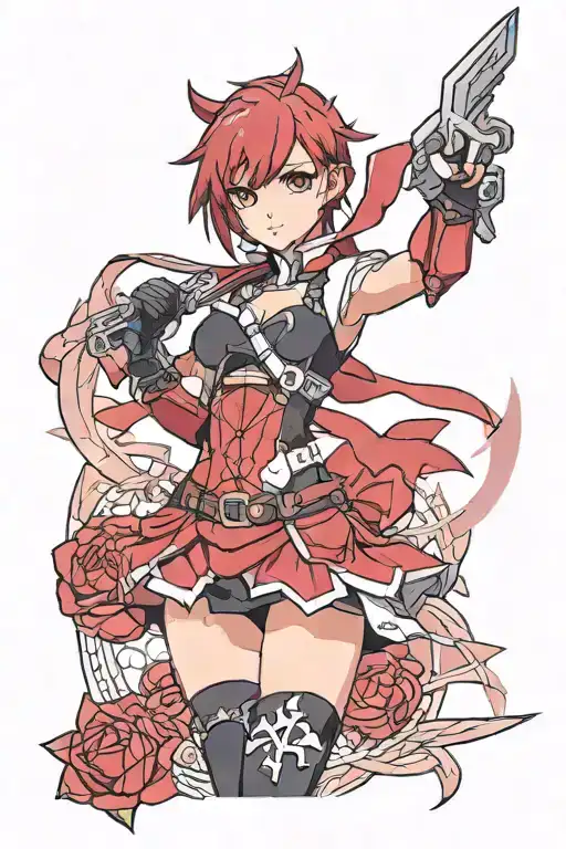 Ruby Rose RWBY tattoo design idea