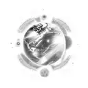 planet with galaxy background. include music notes, angel wings, and e=mc2 tattoo design idea