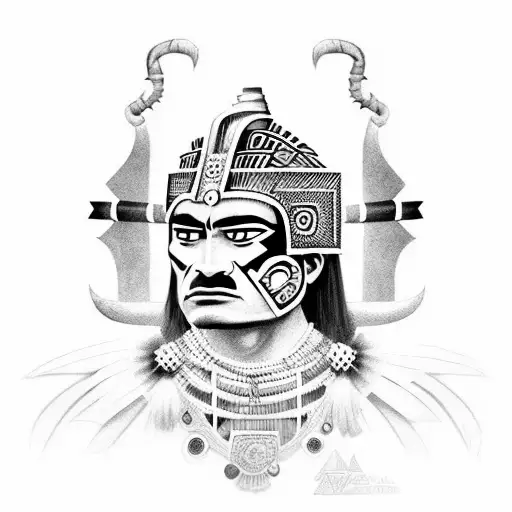 Aztec Warrior  tattoo design idea