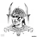Aztec Warrior  tattoo design idea