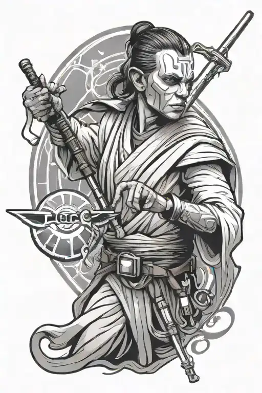 star wars jedi tattoo design idea