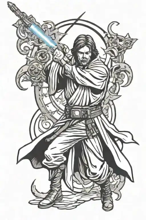 star wars jedi tattoo design idea