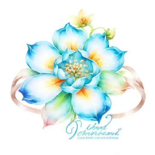 delicate flower bracelet tattoo design idea