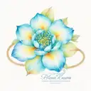 delicate flower bracelet tattoo design idea