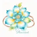 delicate flower bracelet tattoo design idea